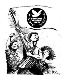 sketch of people waving pfp flag