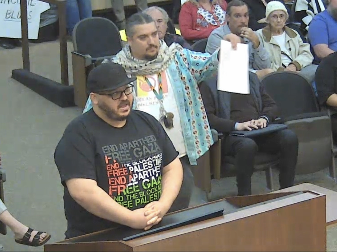 appeal to Chico County city council on Palestine